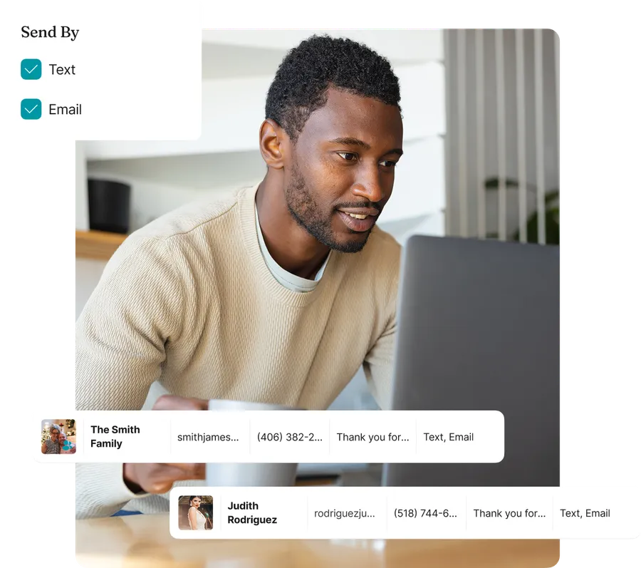 Papzi interface: Share Photos